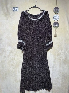Abito stile vintage floreale prateria boho festival zip taglia grande - Foto 1 di 7