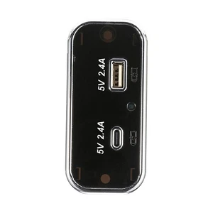 USB & Typ C 4.8A Auto Motorrad Ladegerät Buchse Steckdose 12-24V - Picture 1 of 4