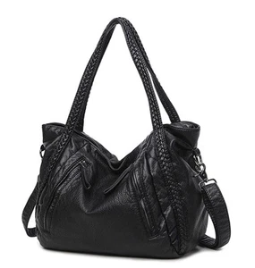 Large Slouchy Tote Bag Purse Soft Leather Hobo Bags for Women Braided Shoulde... - Picture 1 of 6