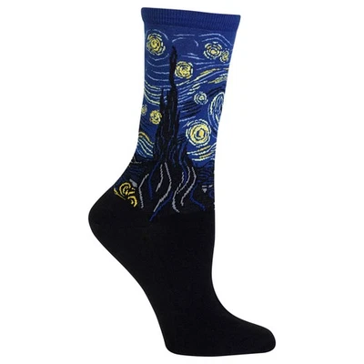 Hot Sox womens Artist Series Novelty Fashion Casual Crew Socks Hosiery, Royal, 4 - Image 1 of 4