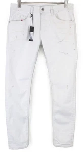 Pantalones de mezclilla DIESEL Thommer 69DX para hombre W32/L34 ajustados marfil envejecido algodón ajuste elástico - Imagen 1 de 12