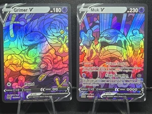 Muk & Grimer CUSTOM Stained Glass Holo Cards -Display Only - Picture 1 of 5