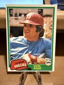 1981 Topps Baseball MLB Pete Rose Philadelphia Phillies Card #180 - Picture 1 of 2