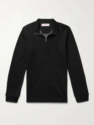 ORLEBAR коричневый Neilson Merino BlackWool смесь половина молнии толстовка XL $495!!! - Изображение 1 из 4