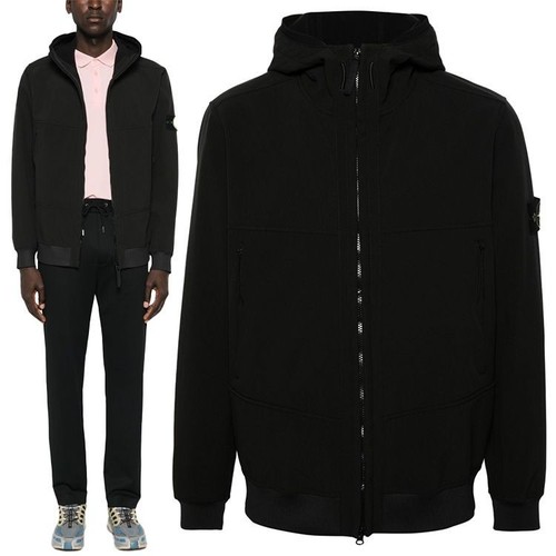 Stone Island 24FW Patch Softshell Giacca con Cappuccio 124513798