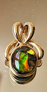 ๐ 14k solid yellow Gold & Fire Opal Pendant - 2.6 grams - Picture 1 of 13