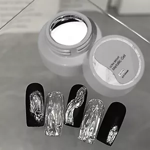 Mirror Silver Gel Polish - Silver Metallic Chrome Nail Art Manicure Accessories - Picture 1 of 10
