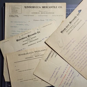 1910s Winnemucca Mercantile Co. Grocers General Merchandise Store NV carta intestata - Foto 1 di 6