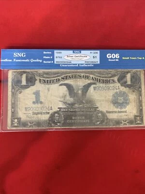 1899 $1 Silver Certificate Black Eagle SNG GO6 FR#236 - Image 1 of 4