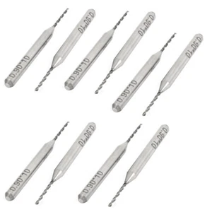 10 Pcs 0.9mm Punta Estría Espiral Carburo De Wolframio Micro PCB Brocas - Imagen 1 de 2