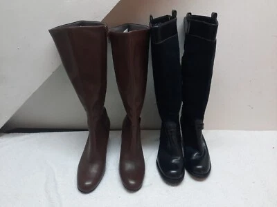 Lote de 2 botas Naturalizer para mujer marrón talla 6 negras talla 5,5 altas con cremallera Foto 1 de 4