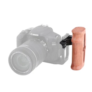 CAMVATE QR ARCA Swiss Style Wooden Hand Grip Either Side Fr DSLR Camera Cage Kit - Picture 1 of 8