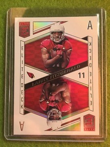 LARRY FITZGERALD SSP PRIZM REFRACTOR 2018 Panini Elite Deck #ED-17 CARDINALS Ace
