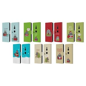 HEAD CASE DESIGNS WILBURS CHRISTMAS LEATHER BOOK WALLET CASE FOR SONY PHONES 1 - Picture 1 of 13