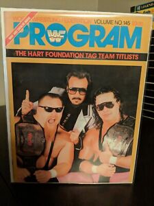 Vintage WWF Program Vol. 145 Bret Hitman Hart Andre The Giant *WATER DAMAGE*