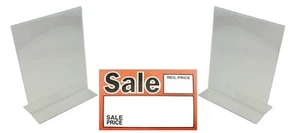 Letrero de acrílico 2 soportes de doble cara a la venta paquete paquetes de tarjetas de letrero (128 mm x 182 mm) - Imagen 1 de 16