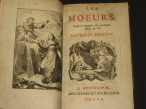 Les Moeurs PANAGE (FRANCOIS VINCENT TOUSSAINT) 1750 Early Dutch Edition - Bild 1 von 10