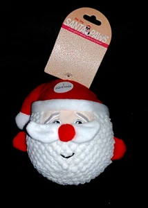 New! ChRiStMaS "Santa Paws" Squeaky/Stuffed DOG TOY 4" NWT - Picture 1 of 1