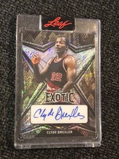 2022 Leaf Exotic Clyde Drexler Autograph Auto /9 BA-CD1