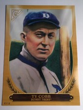 2018 Topps Gallery Hall of Fame Jumbo 5x7 Ty Cobb Tigers HOF2 Gold 03/10