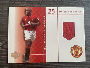 2001 Upper Deck QF-S Quinton Fortune Match-Worn Shirt Manchester United Relic