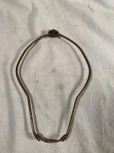 Vintage 9&1/2" Tall 6" wide Electric Table Lamp Brass Harp under socket - Picture 1 of 4