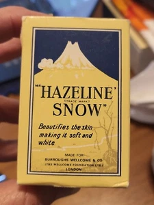 Vintage In BOX Hazeline Snow Cream Collectible Jar Glass Bottle England Ephemera - Picture 1 of 17