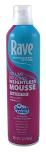 Rave Volume Boosting Weightless Mousse, Unscented, for All Hair Types, 7 oz - Picture 1 of 6