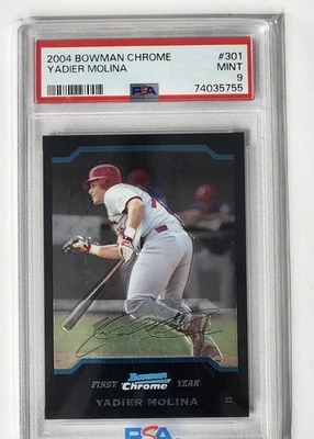 Bowman Chrome 2004 - primer año Yadier Molina #301 refractor (RC) Foto 1 de 3