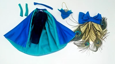 1998 Birds of Beauty Peacock Barbie 19365 Gown & Accessories Outfit Only - Image 1 of 2