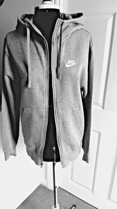 USED - NIKE ZIP FRONT HOODIE with TIES - SIZE EXTRA SMALL - Picture 1 of 8