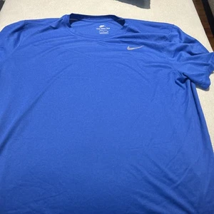 NIKE DRI FIT GYM WORKOUT ATHLETIC JERSEY TEE T SHIRT Mens XL Blue - Picture 1 of 5
