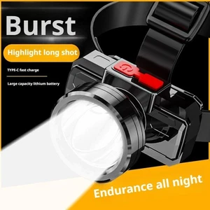 Faro de inducción LED súper brillante lámpara de cabeza de pesca luz fuerte 9CL9 - Imagen 1 de 12