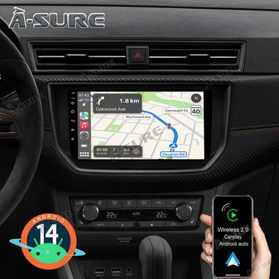 2+64GB Android 14 Autoradio FM Navi GPS SWC Für Seat ibiza MK5 V Arona 2017-2021 - Bild 1 von 4