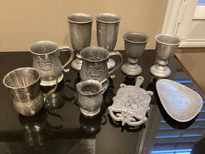Vintage Pewter or aluminum items. Lot Of 10 - Picture 1 of 7