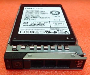 New Dell 1.92TB SAS 12G SFF Enterprise RI SSD TMTW9 MZILT19HBJRAD3 14-16th Caddy - Afbeelding 1 van 6