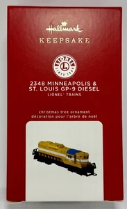 2348 Minneapolis & St. Louis GP-9 Diesel Lionel Trains Hallmark Ornament Limited - Imagen 1 de 7