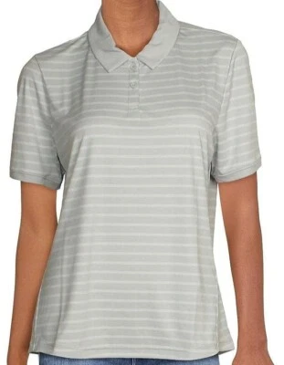 Nuevo polo de golf Oakley para mujer a rayas gris, talla M Foto 1 de 4