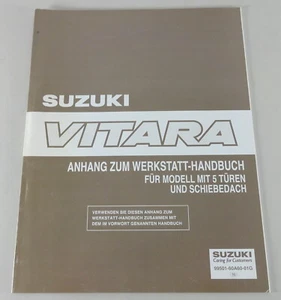 Manual de Taller Suplemento Suzuki Vitara Con 5 Puertas + Techo Solar De 11/1992 - Imagen 1 de 1