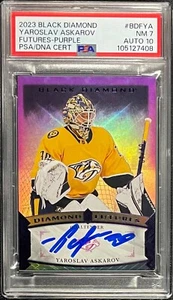YAROSLAV ASKAROV SIGNED BLACK DIAMOND FUTURES PURPLE ROOKIE PSA 7 AUTO 10 08/49 - Picture 1 of 2