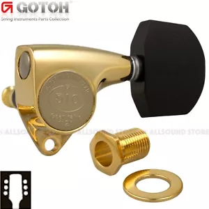 Sintonizadores de guitarra GOTOH SGV510Z-EN01 con botones de madera de ébano, relación 1:21, 3x3 - DORADO - Imagen 1 de 4