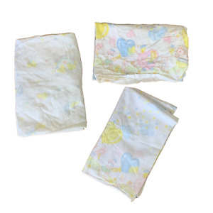 Ensemble de tissu de pépinière vintage couleurs pastel blanc matériau animal bébé 3 pièces États-Unis