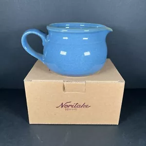 Noritake Blue Gravy Boat Sauce Bowl Stoneware #8037 NEW IN BOX - Picture 1 of 9