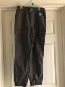Carter's Kids Boys Jogger Cargo Pants with Drawcord Gray Size 14 - Picture 1 of 2