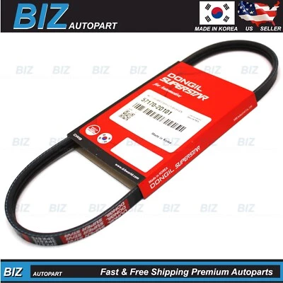 OEM Power Steering Belt for 01-11 Hyundai Kia 2.0L Various Models 57170-2D101 - Image 1 of 4
