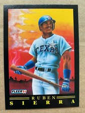 RUBEN SIERRA  1991 Fleer Pro-Vision #3 TAMING THE WEST - TEXAS RANGERS