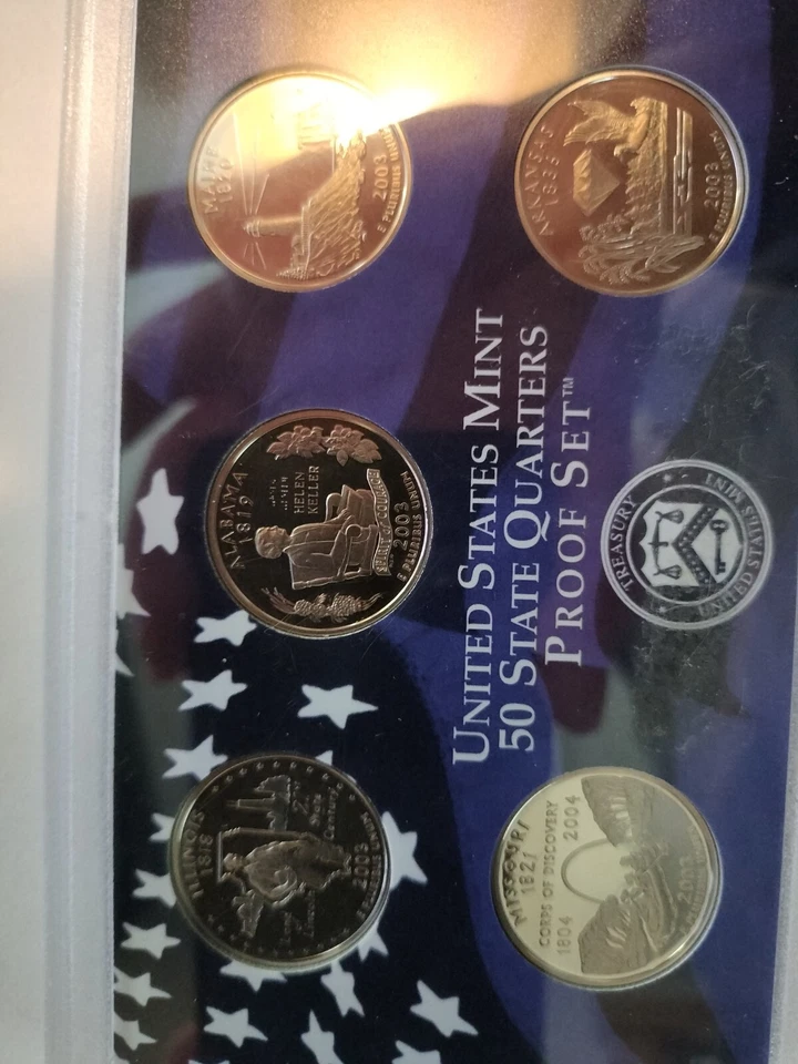 2003 US Mint 50 State Quarters Proof Set Free Shipping - Image 1 of 1