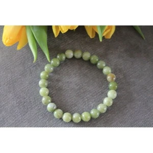 Bracciale protettivo di giada 8 mm braccialetto di perle braccialetto di giada verde - Foto 1 di 5