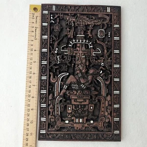 Vintage Maya Grab von König Pakal alte Aliens Wandfliese Plakette Mexiko 11,5" - Bild 1 von 9