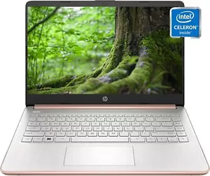 Computer portatile HP 14''HD per studenti/azienda, Intel N4120 16G DDR4 128G EMMC oro rosa - Foto 1 di 7
